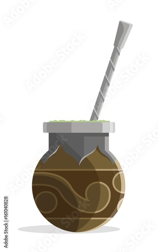 traditional yerba mate hot beverage