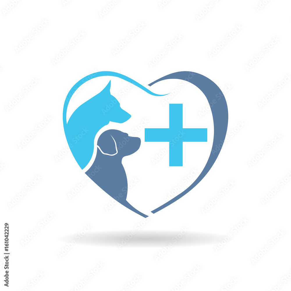 Obraz premium Veterinary dog logo. Vector graphic design