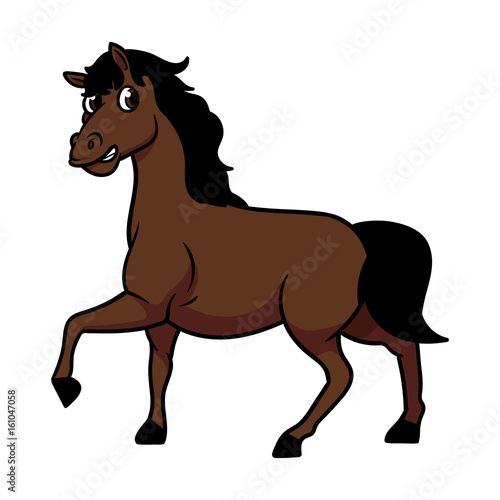 Cartoon Horse Vector Illustration