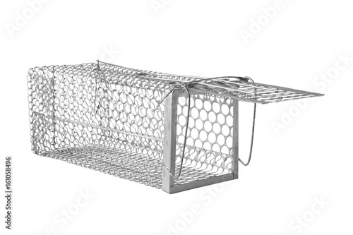 Tapety artystyczne rat trap opened isolated on white background 