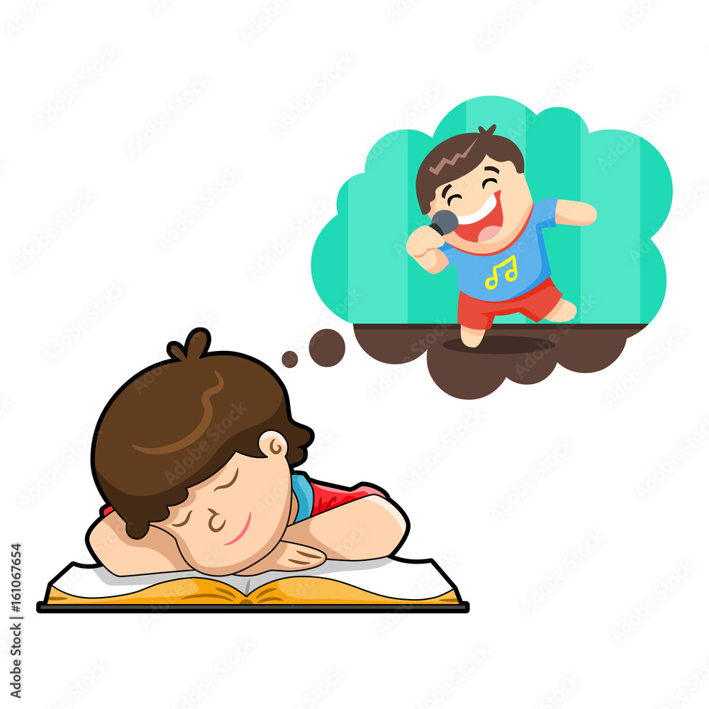 Fototapeta premium become a singer. dream big illustration