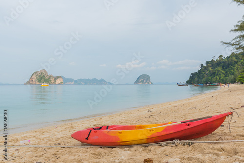 Travel kayaks,beach  ,sea , krabi,thailand