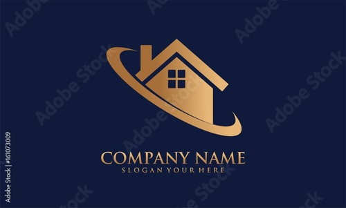 abstract house consultation logo