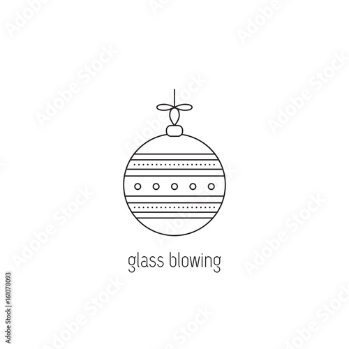 Glassblowing line icon