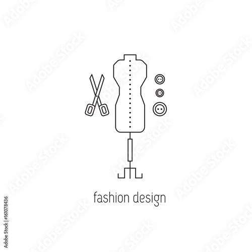 Fashion design line icon