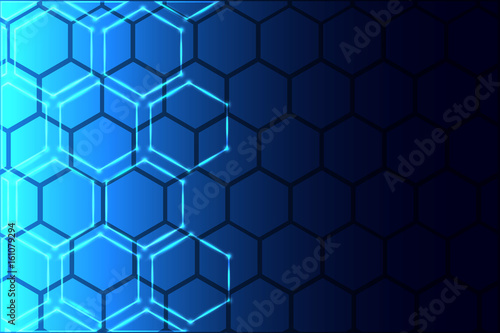 light blue hexagon abstract technology innovation background