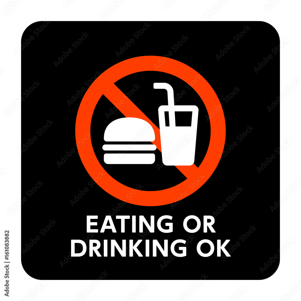 サイン 飲食禁止 飲食 Ng 不可 禁止 Stock Vector Adobe Stock