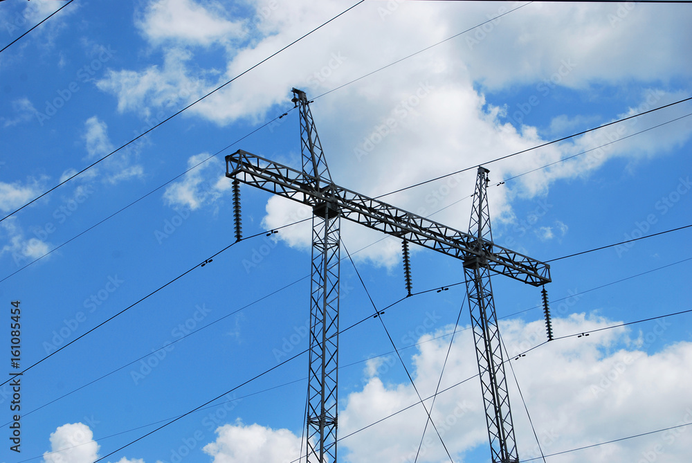 Electricity transmission power lines  (High voltage tower)