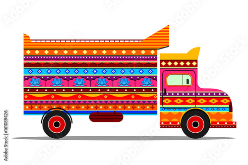 Fototapeta Ciężarówka Indii w stylu indyjskim