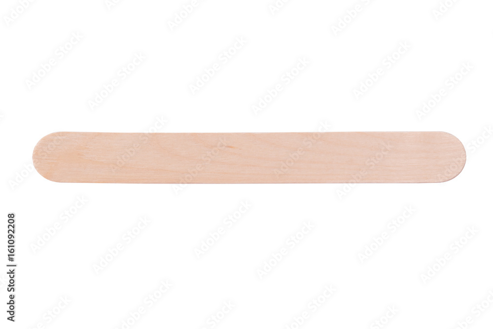Wooden stick for waxing hair, on white background Wooden stick for waxing hair, on white background