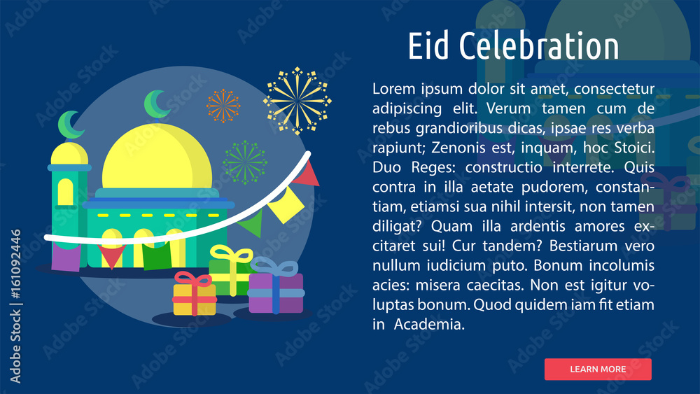 Naklejka premium Eid Celebration Conceptual Design