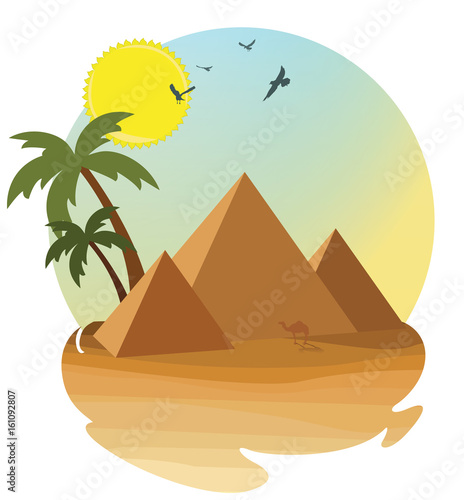 desert with pyramid