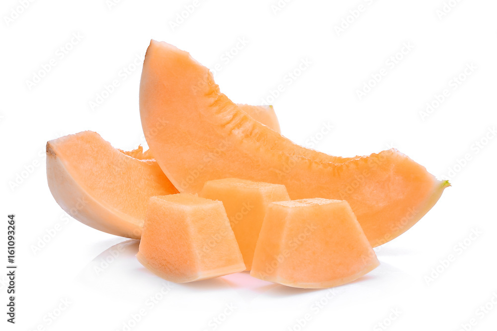 slice of honeydew melon(sunlady) isolated on white background slice of honeydew melon(sunlady) isolated on white background