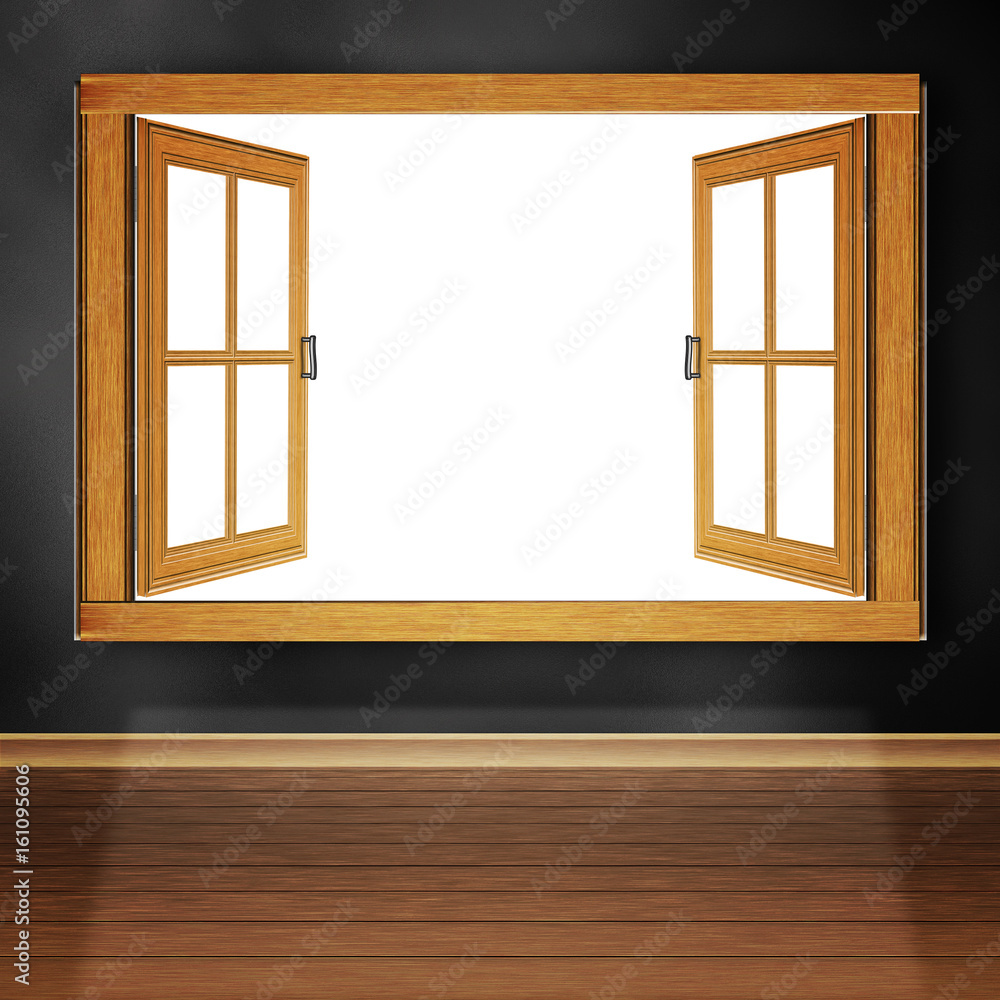 Obraz premium Wooden Window in Room