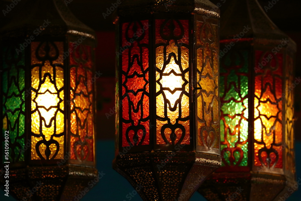 beautiful vintage lantern hanging, ramadan light decoration
