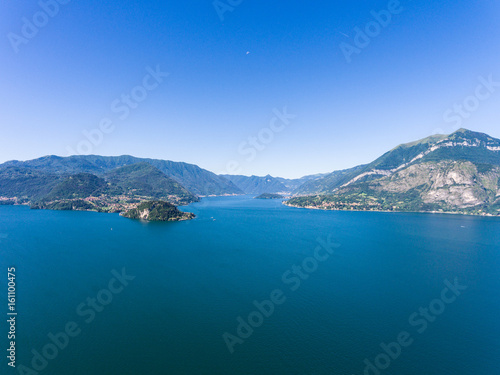 Aerial view on Como lake - Bellagio and Menaggio