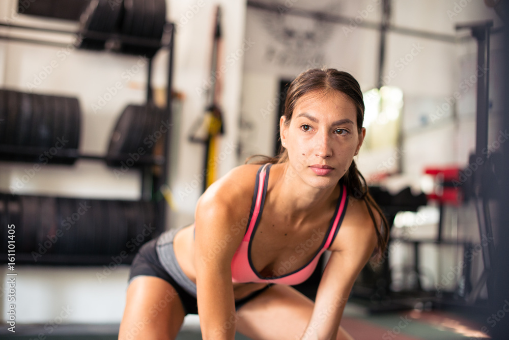 Young woman in gym Young woman in gym