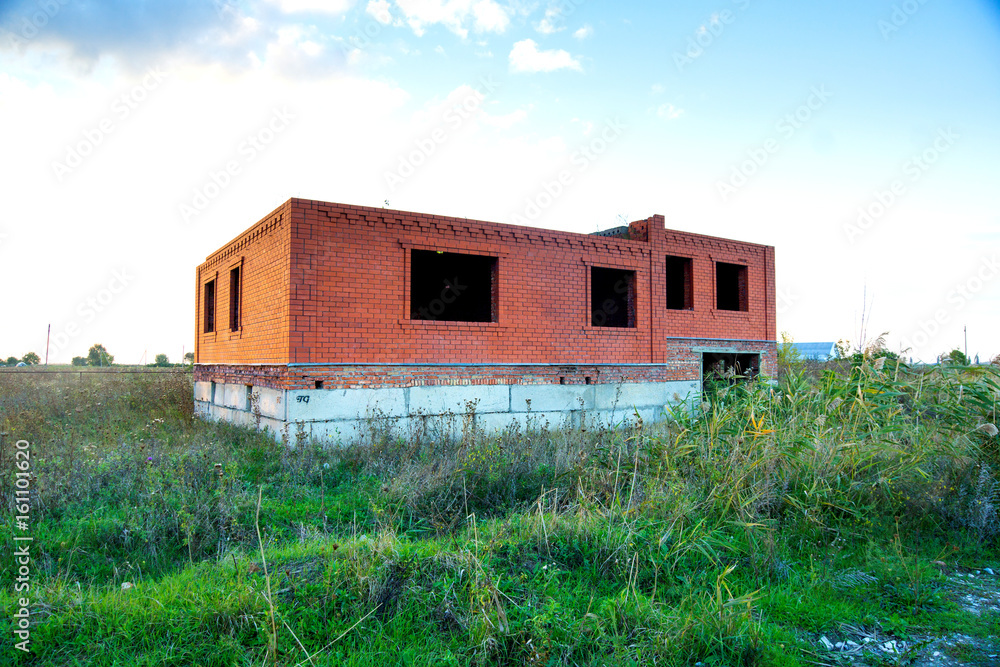 under construction house building site