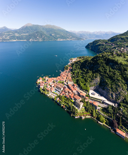 Varenna - Famous destination of Como lake - Aerial photo