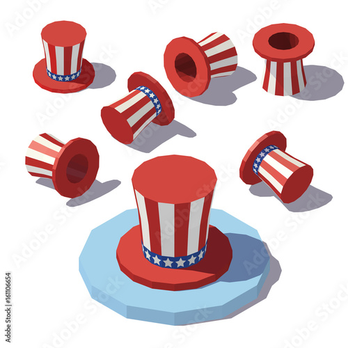 Isometric Uncle Sam hat