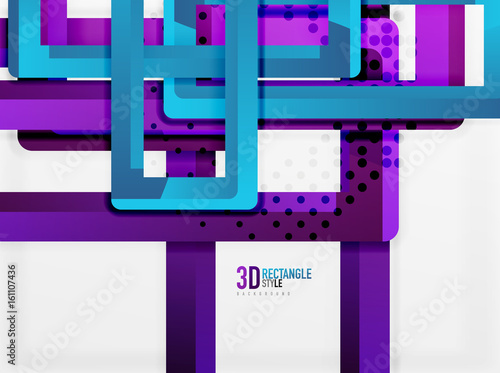 Rectangle tube elements, vector background photo