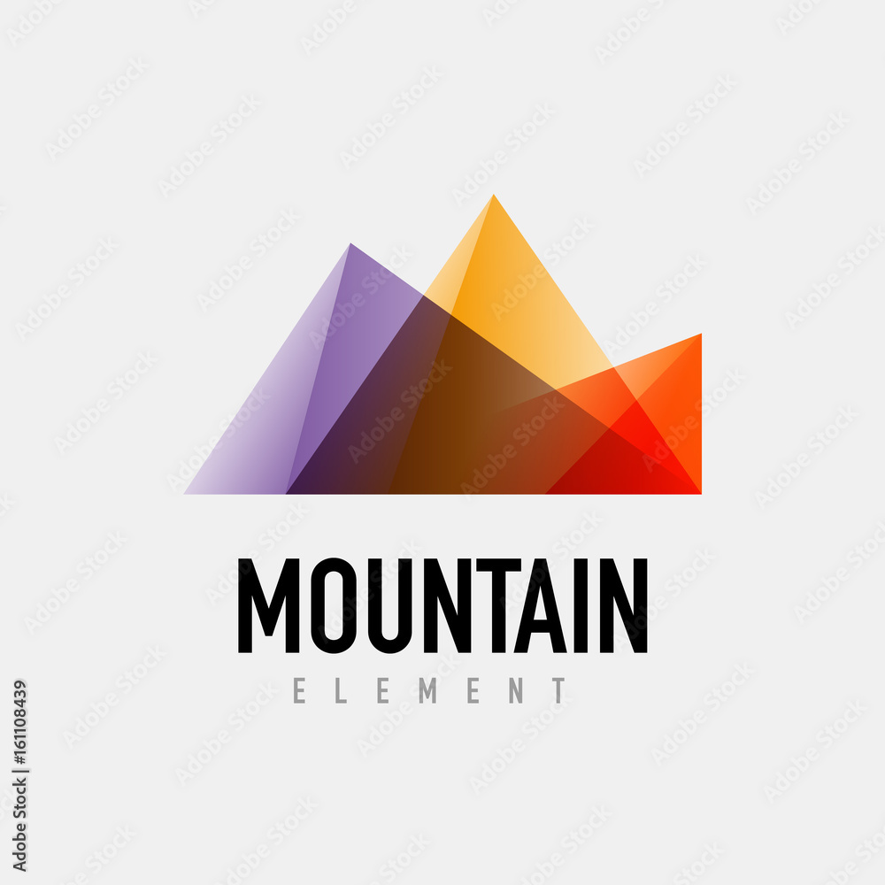 Mountain logo geometric design Mountain logo geometric design