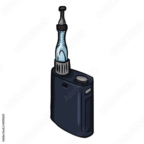Vector Cartoon Single Electronic Cigarettes. Vape Equipment.