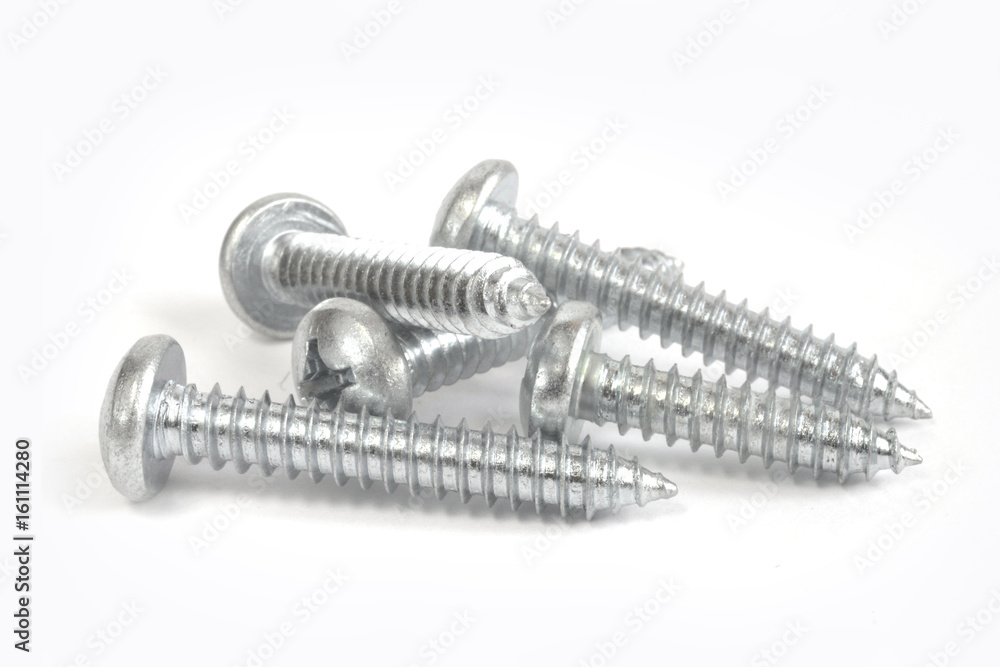 Screws on white Screws on white