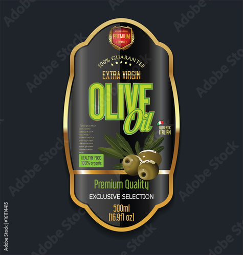 Olive oil retro vintage background label