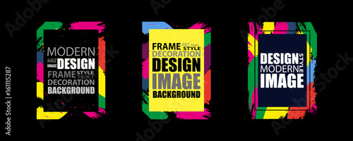 Modern colorful frame for text. Dynamic design elements for a flyer, business cards, brochures, presentations, etc. Vector