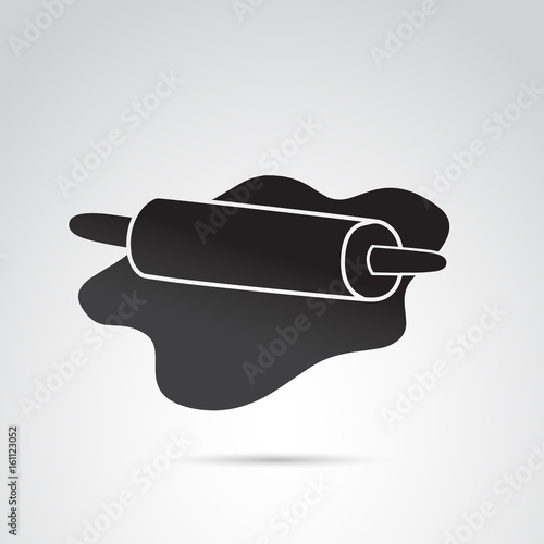 Rolling the cake vector icon.