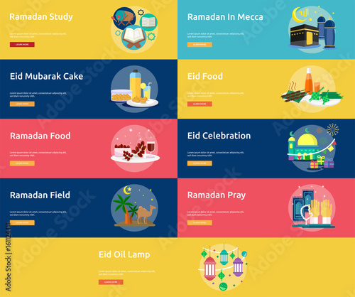 Ramadan and Eid Mubarak Conceptual Banner