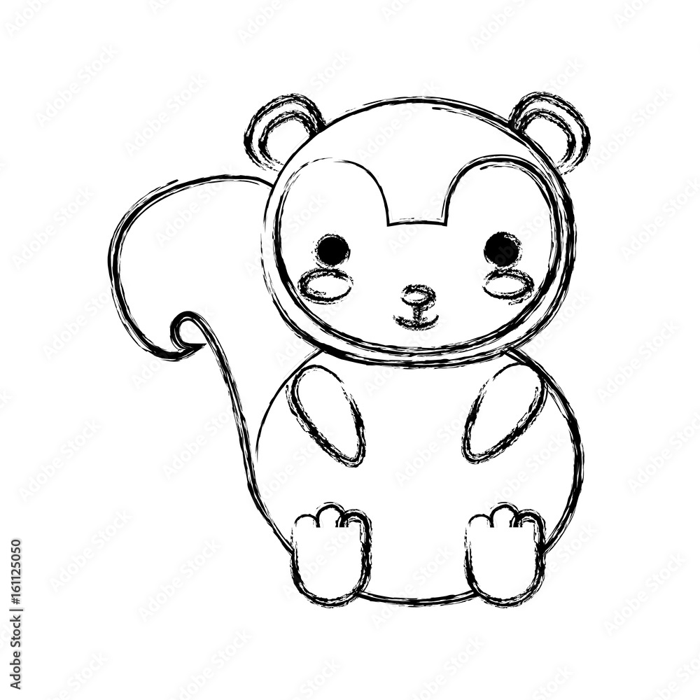 kawaii squirrel icon over white background vector illustration kawaii squirrel icon over white background vector illustration