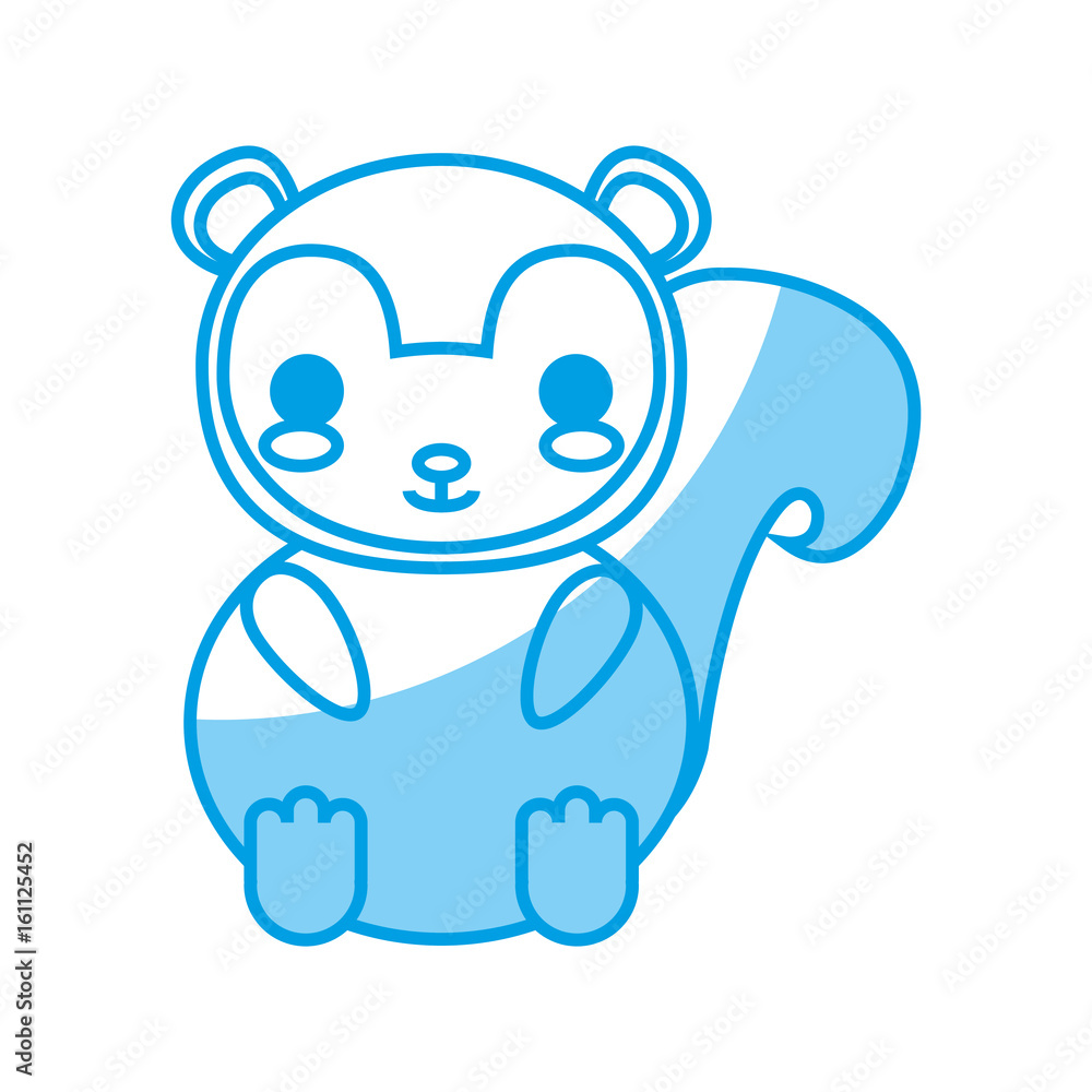 kawaii squirrel icon over white background vector illustration kawaii squirrel icon over white background vector illustration
