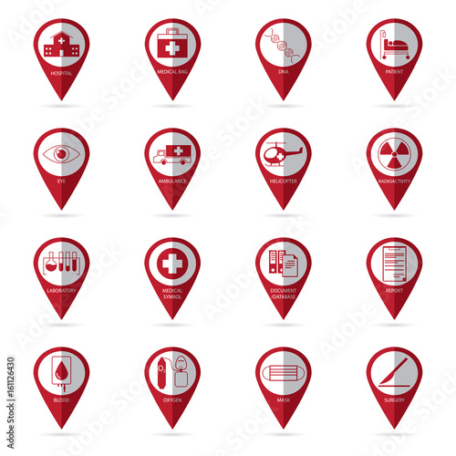 medical icons with location icon02