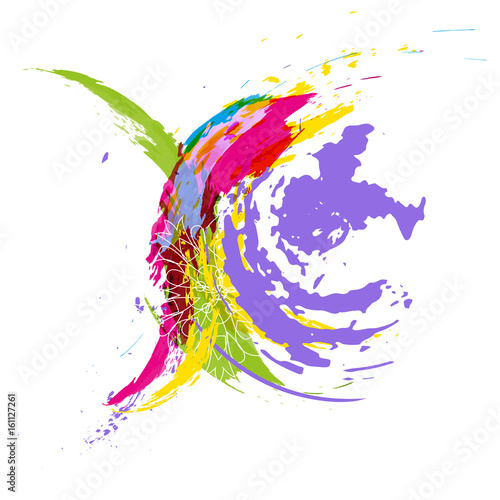 Abstract colorful watercolor background. Spots and splashes. Vector illustration