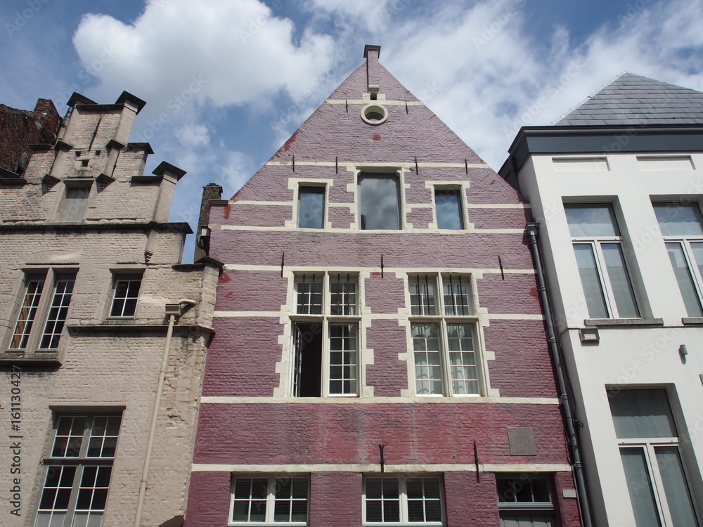 Mechelen, Belgien in Flandern: Altstadthäuser
