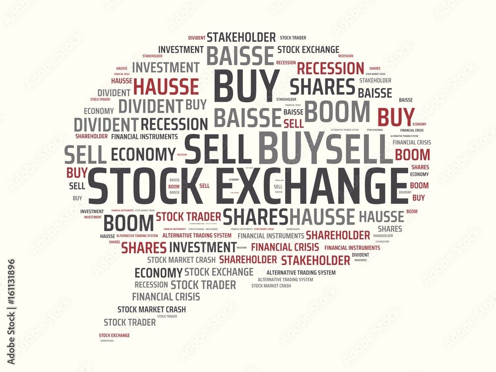 STOCK EXCHANGE - image with words associated with the topic STOCK EXCHANGE, word cloud, cube, letter, image, illustration STOCK EXCHANGE - image with words associated with the topic STOCK EXCHANGE, word cloud, cube, letter, image, illustration
