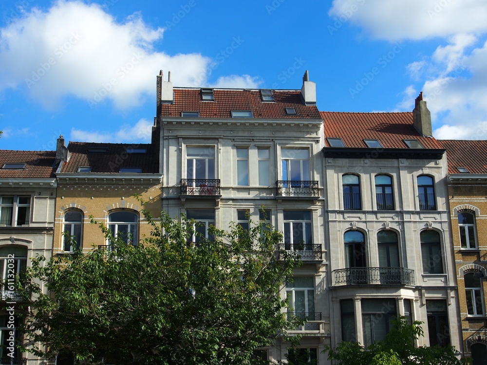 Brüssel, Belgien: Schöne Altbaufassaden