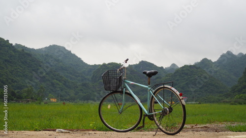 bicycle on vietnam valley plane