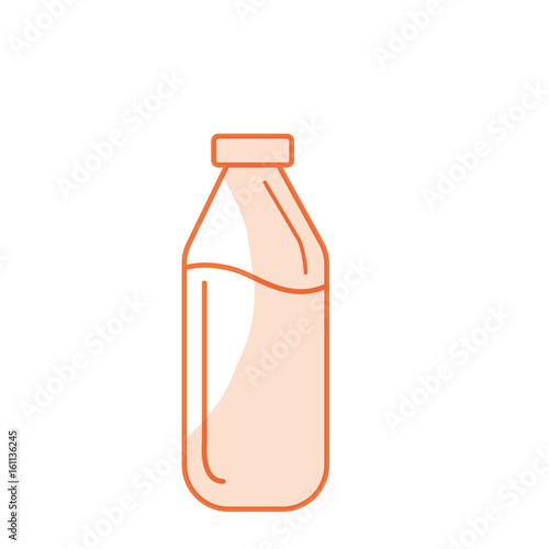 silhouette milk bottle glass with calcium nutrients