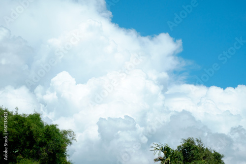 white cloud and sky for backdrop and background use