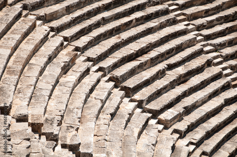 Roman Theater in Pamukkale, the ancient city of Hierapolis Turkey, Roman Theater in Pamukkale, the ancient city of Hierapolis Turkey,