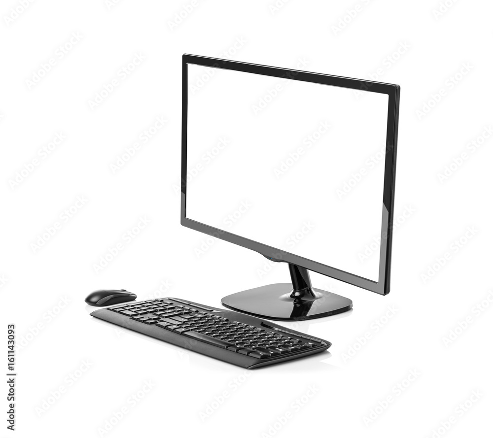 Desktop computer isolated. Desktop computer isolated.