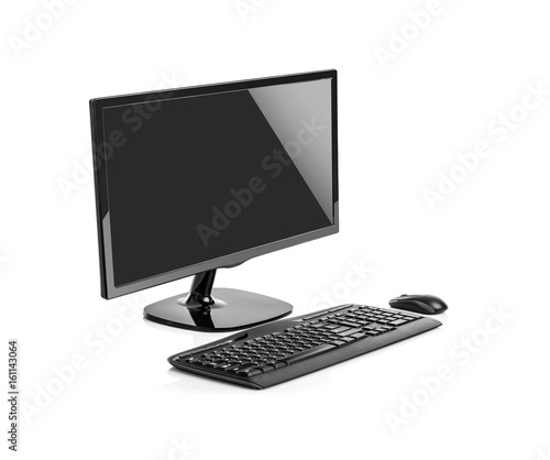 Desktop computer isolated.