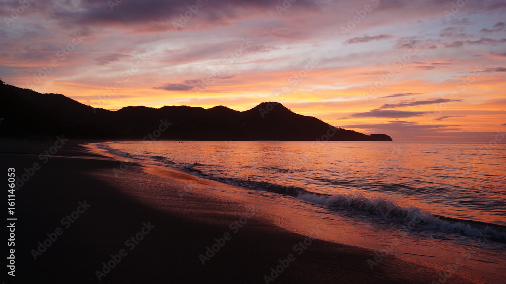Purple Sunset over Costa Rican Beach May 2017