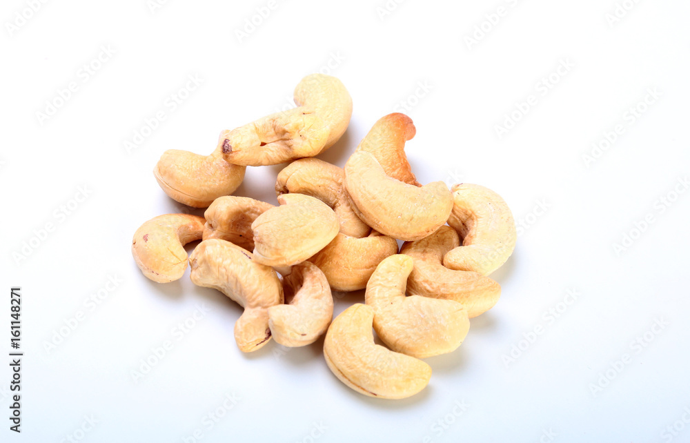 nuts cashews isolated on white background. Selective focus nuts cashews isolated on white background. Selective focus