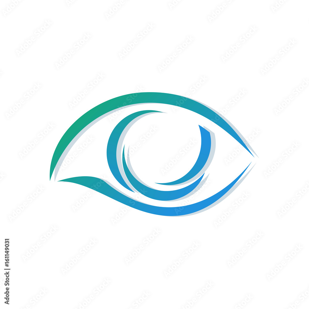 Template for a logo from a stylized eye. Center of Ophthalmology.