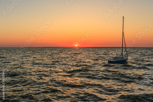 boat on the sea © metelevan