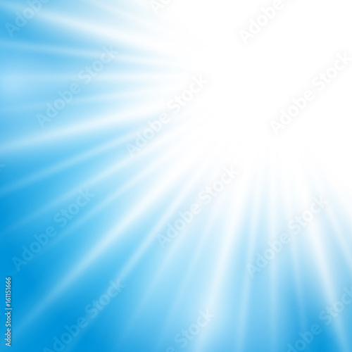 Vector sunlight effect on blue background © phochi
